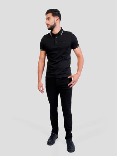 PAVI ITALY Men's Black Polo Shirt Plain Cloth 05-3072N (US, Alpha, Small, Regular, Regular, Black) - Image 5